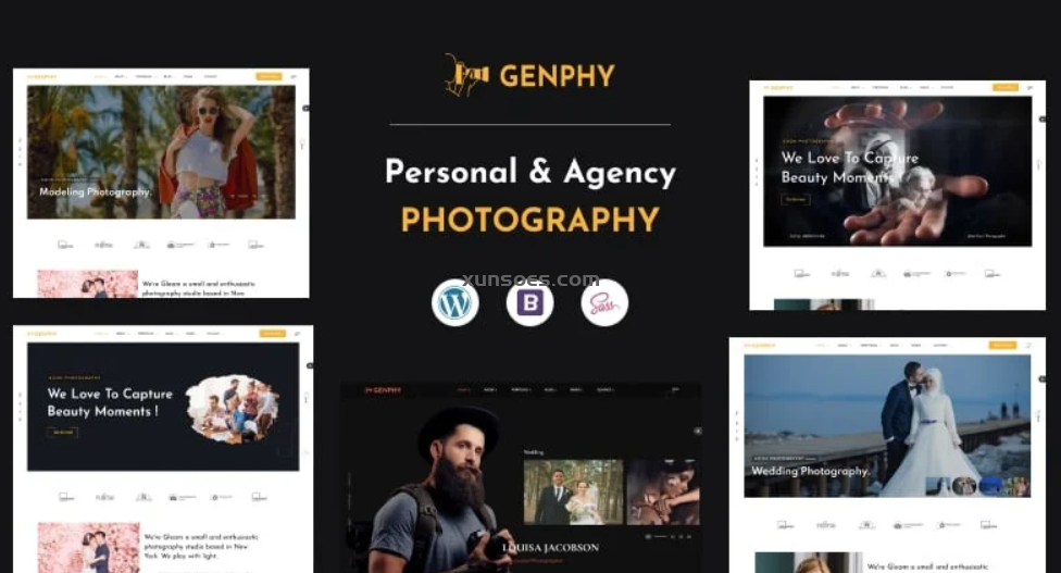 Genphy Photography WordPress Theme 1.0.0 GPL Theme