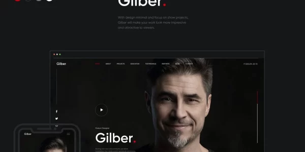 Gilber Personal CV/Resume WordPress Theme 1.0.1 GPL Theme