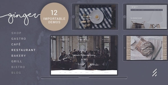 Ginger Restaurant WordPress Theme 1.3.5 GPL Theme