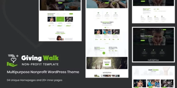 GivingWalk – Multipurpose Nonprofit WP Theme 2.0.1 GPL Theme