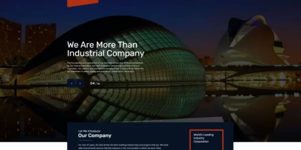 Glax | Industry WordPress Theme 1.4 GPL Theme