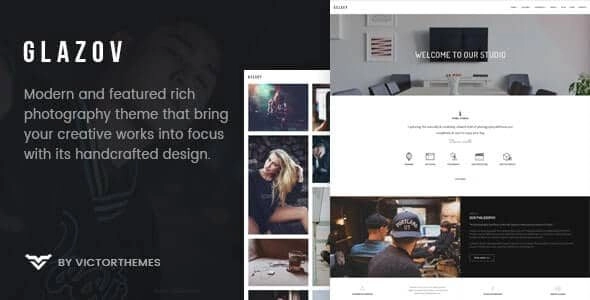 Glazov Photography WordPress Theme 1.5 GPL Theme