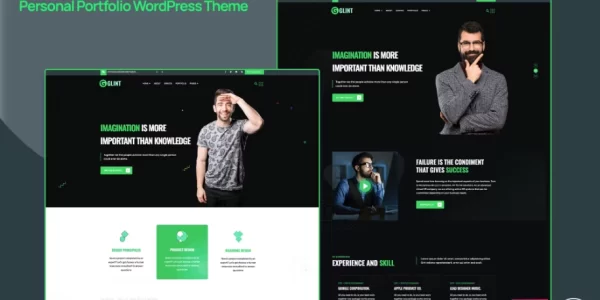 Glint Personal Portfolio WordPress Theme 1.0.0 GPL Theme