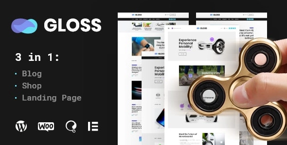 Gloss | Viral News Magazine WordPress Blog Theme + Shop 1.0.2 GPL Theme