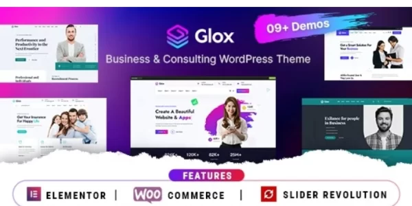Glox  – Business Consulting WordPress Theme 1.0.3 GPL Theme