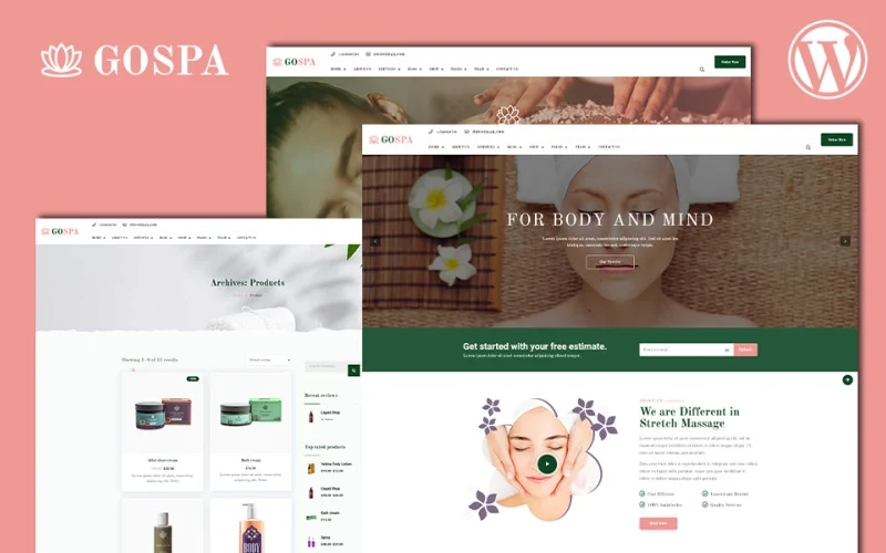 Go Spa | Beauty Salon and Spa Services WordPress Theme 1.0.1 GPL Theme