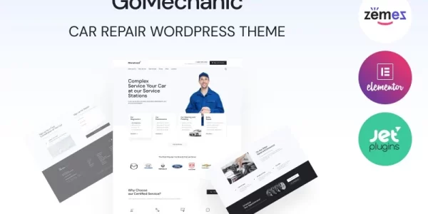 GoMechanic Car Services and Workshop WordPress theme WordPress Theme 1.0.1 GPL Theme