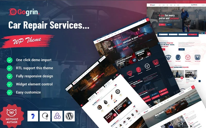Gogrin Car Repair Service WordPress Theme 1.0.0 GPL Theme