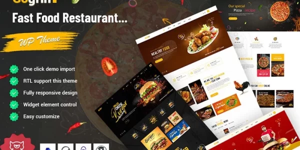 Gogrin- Fast Food Restaurant WordPress Theme 1.0.0 GPL Theme