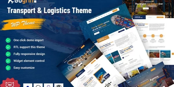 Gogrin Transport Logistics WordPress Theme 1.0.0 GPL Theme