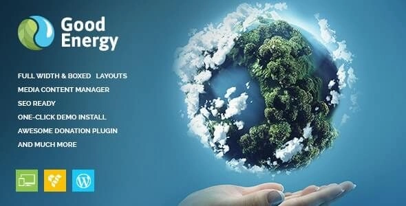 Good Energy Ecology Renewable Power Company WordPress Theme 1.6 GPL Theme
