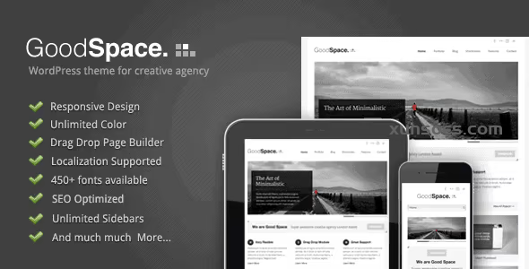 Good Space Responsive Minimal WP Theme 1.20 GPL Theme