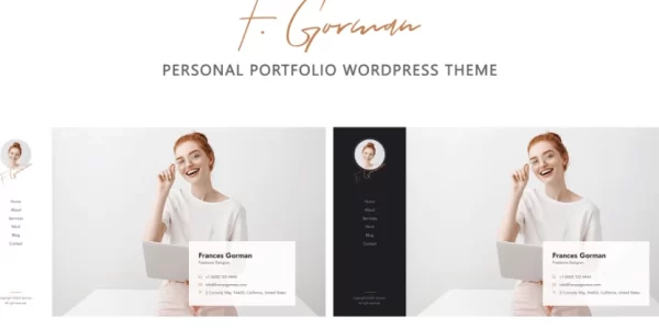 Gorman Personal Portfolio WordPress Theme 1.0 GPL Theme