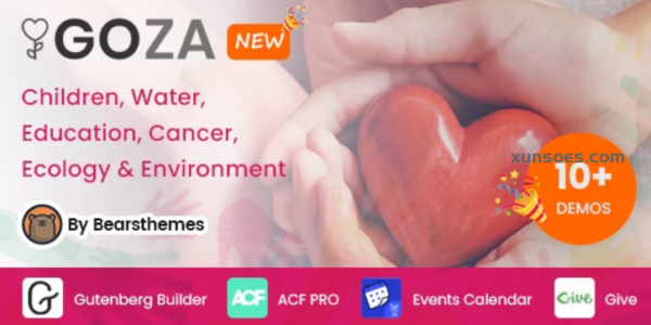 Goza Nonprofit Charity WordPress Theme 1.3 GPL Theme