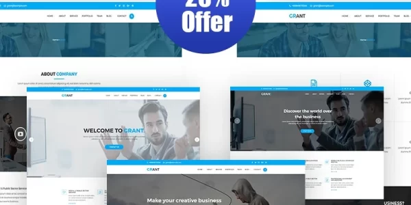 Grant Corporate Responsive WordPress Theme 1.0.0 GPL Theme
