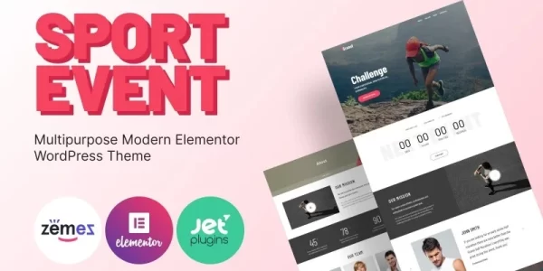 Granul Sport Event Multipurpose Modern WordPress Elementor Theme WordPress Theme 1.0.1 GPL Theme