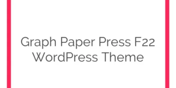 Graph Paper Press F22 WordPress Theme 1.0.1 GPL Theme