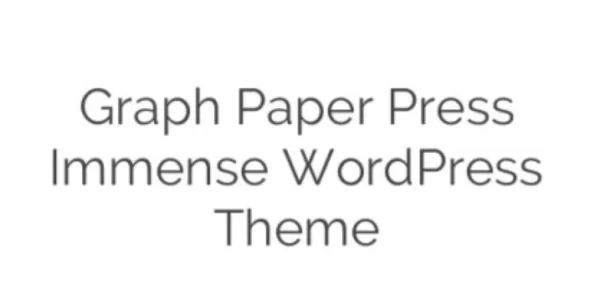 Graph Paper Press Immense WordPress Theme 3.0 GPL Theme