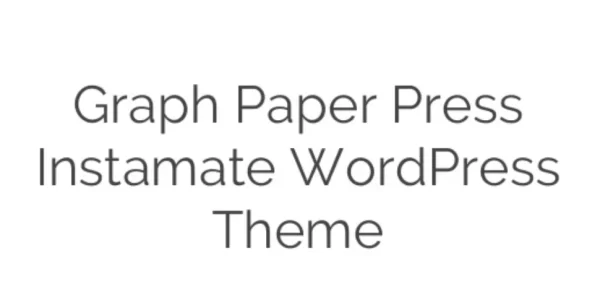 Graph Paper Press Instamate WordPress Theme 1.2.5 GPL Theme