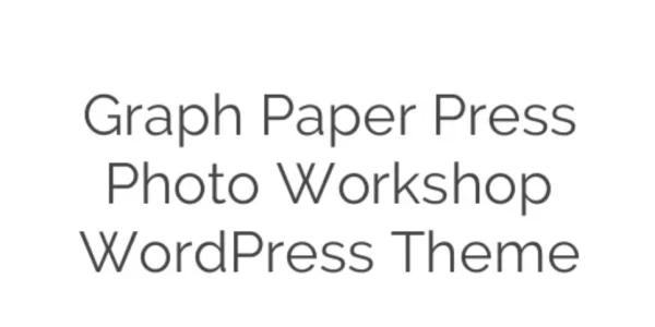 Graph Paper Press Photo Workshop WordPress Theme 1.3.4 GPL Theme