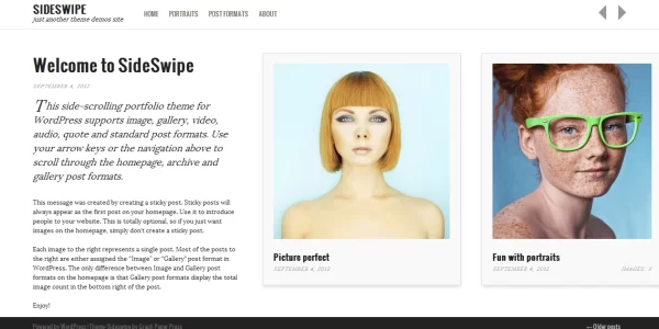 Graph Paper Press Sideswipe WordPress Theme 1.0.9.1 GPL Theme