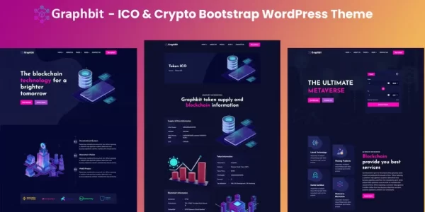 Graphbit ICO Crypto Bootstrap WordPress Theme 1.0 GPL Theme