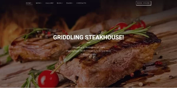 Griddling Meat Barbecue Restaurant WordPress Theme 1.0.0 GPL Theme