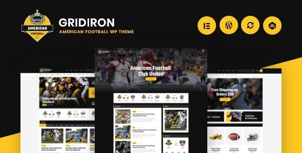 Gridiron | American Football NFL Superbowl Team WordPress Theme 1.0.2 GPL Theme
