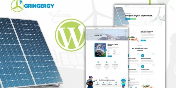 Grinenrgy Green Energy Solar Power WordPress Theme 1.0.0 GPL Theme