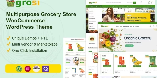 Grosi Grocery Store WooCommerce WordPress Theme 1.1.9 GPL Theme