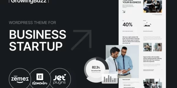 GrowingBuzz Startup Business Company WordPress Theme 1.0.1 GPL Theme