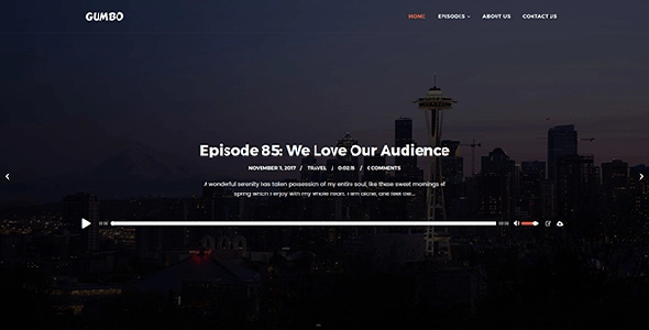 Gumbo Podcasting WordPress Theme 1.4.1 GPL Theme
