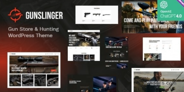 Gunslinger — Gun Store Hunting WordPress Theme 1.1 GPL Theme