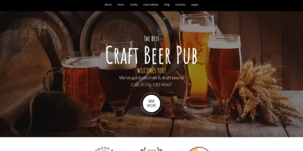 GutenBerg Beer Pub and Brewery WordPress Theme 1.0.0 GPL Theme