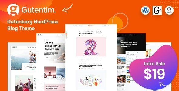 Gutentim Modern Gutenberg WordPress Blog Theme 1.5 GPL Theme