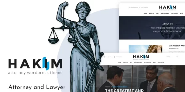Hakim | Attorney and Lawyer WordPress Theme 1.3 GPL Theme