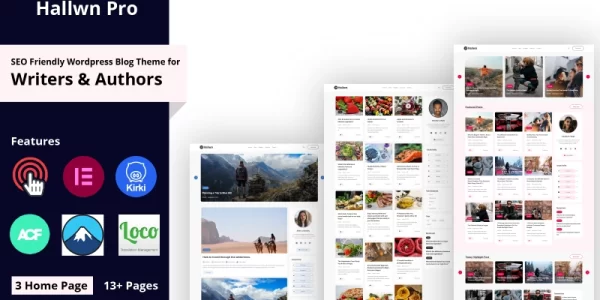 Hallwn Pro | Personal SEO Friendly WordPress Blog Theme WordPress Theme 1.0.2 GPL Theme