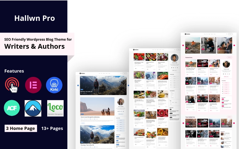 Hallwn Pro | Personal SEO Friendly WordPress Blog Theme WordPress Theme 1.0.2 GPL Theme