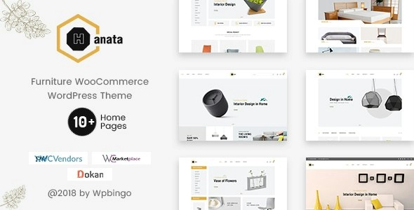 Hanata Marketplace WooCommerce Furniture Theme 1.2.5 GPL Theme