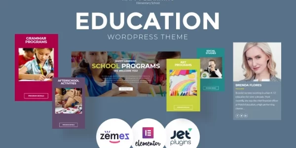 Happy Learning Education Multipurpose Modern WordPress Elementor Theme WordPress Theme 1.0.1 GPL Theme