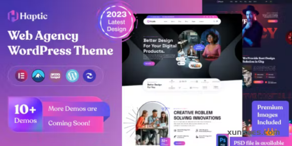 Haptic Web Design Agency WordPress Theme 1.8.2 GPL Theme