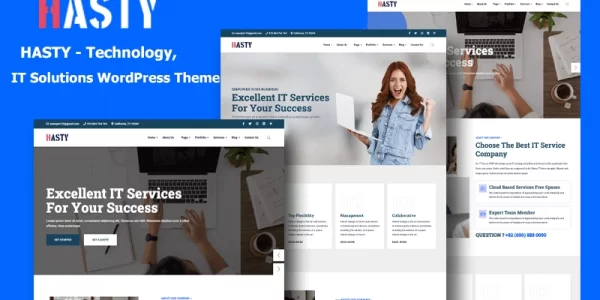 Hasty IT Solutions, Technology Multipurpose WordPress Theme 1.0.0 GPL Theme