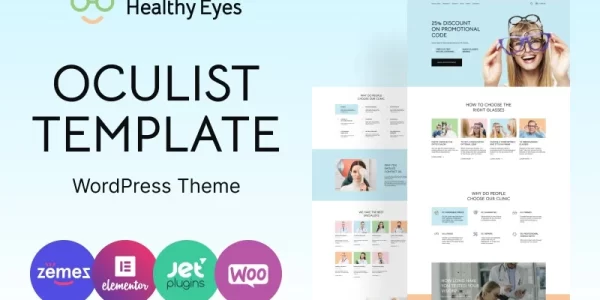 HealthEyes Optician WordPress Theme 1.0.1 GPL Theme