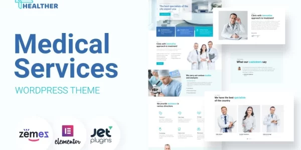 Healther Medical Services WordPress Elementor Theme WordPress Theme 1.0.1 GPL Theme