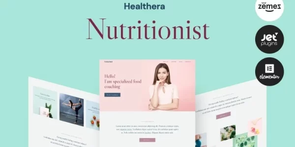 Healthera Certified Nutritionist WordPress Theme 1.0.1 GPL Theme