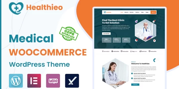 Healthieo Medical WooCommerce WordPress Theme 1.0 GPL Theme