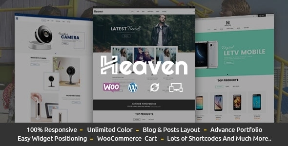 Heaven Responsive WooCommerce Theme 1.0 GPL Theme