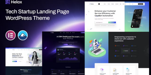 Helax – Tech Startup WordPress Theme 1.0.3 GPL Theme