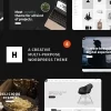 Heli Minimal Creative Black and White WordPress Theme 6.1.3 GPL Theme