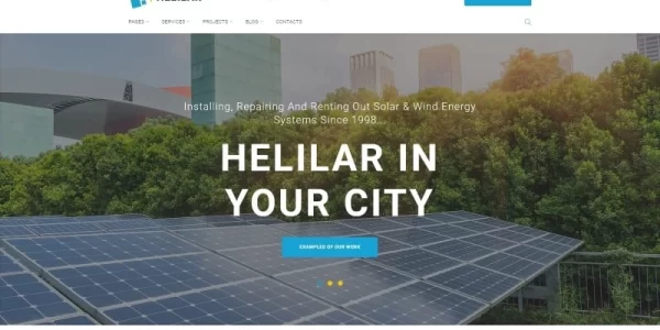 Helilar Solar Renewable Energy WordPress Theme 1.0.0 GPL Theme